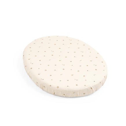 Drap housse Sleepi Mini Ecru fleuri OCS STOKKE
