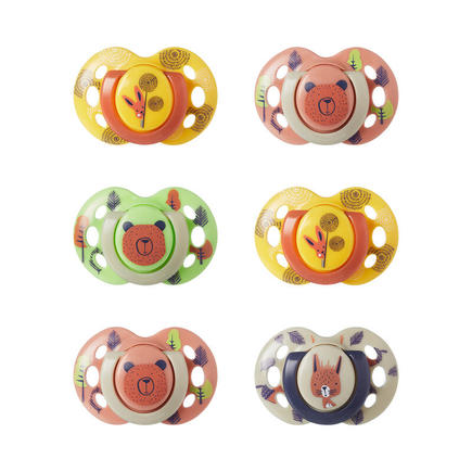 Lot de 6 sucettes Fun Friends 0-6 mois Multicolore TOMMEE TIPPEE