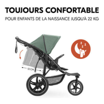 Poussette tout-terrain 3 roues Runner 3 - Jungle Green HAUCK - 3