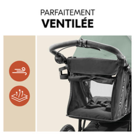 Poussette tout-terrain 3 roues Runner 3 - Jungle Green HAUCK - 2