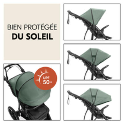 Poussette tout-terrain 3 roues Runner 3 - Jungle Green HAUCK - 6