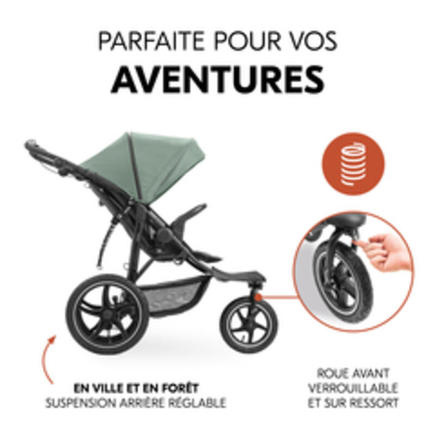 Poussette tout-terrain 3 roues Runner 3 - Jungle Green HAUCK - 5