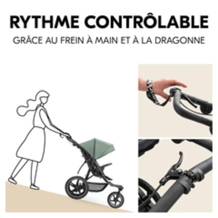 Poussette tout-terrain 3 roues Runner 3 - Jungle Green HAUCK - 4