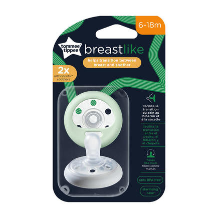 Lot de 2 sucettes Breastlike 6-18 mois Multicolore TOMMEE TIPPEE - 6