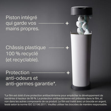 Poubelle à couches Twist & Click XL Blanc + 1 recharge TOMMEE TIPPEE - 5