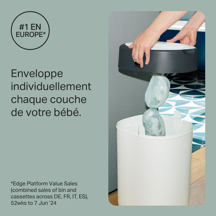Poubelle à couches Twist & Click Blanc + 4 recharges TOMMEE TIPPEE - 3