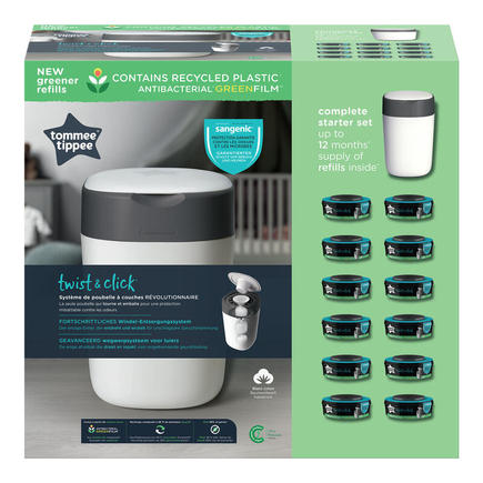 Poubelle à couches Twist & Click Blanc + 12 recharges TOMMEE TIPPEE - 8