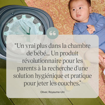 Poubelle à couches Twist & Click Blanc + 4 recharges TOMMEE TIPPEE - 7