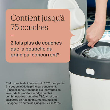 Poubelle à couches Twist & Click XL Blanc + 1 recharge TOMMEE TIPPEE - 3