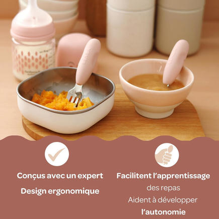 Lot De 2 Pré-Couverts Inox - Barbe à Papa BEABA - 7