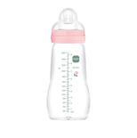 Biberon en verre 260ml Débit 2 0-6m Blush
