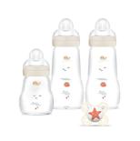 Coffret Biberons en verre 0-6m Lin