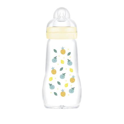 Biberon en verre 260ml Débit 2 0-6m Lin MAM - 2
