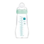 Biberon en verre 260ml Débit 2 0-6m Aqua