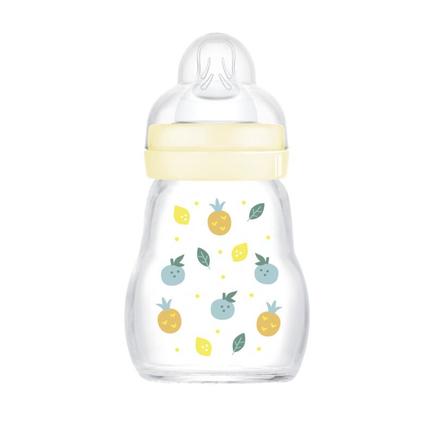 Biberon en verre 170ml Débit 1 0-6m Lin MAM - 2