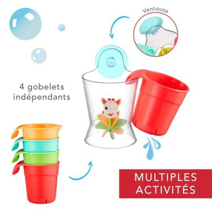 Gobelets Rigol'eau Sophie la girafe Multicolore VULLI - 2