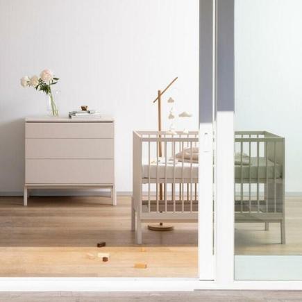 Chambre DUO Lit 60x120 + Commode ASHI Argile + PAL OFFERT QUAX
