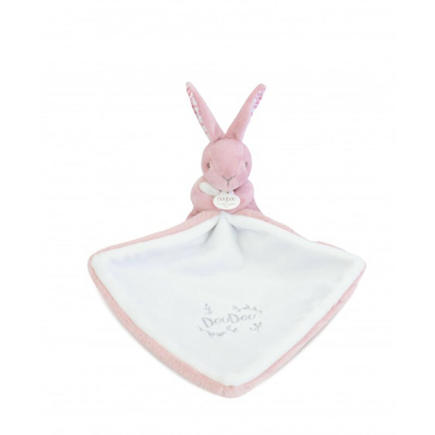 Doudou Lapin mouchoir 10 cm - Rose DOUDOU ET COMPAGNIE - 5