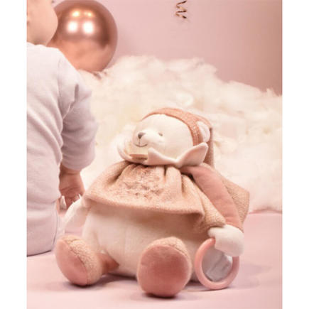 Peluche eveil Bébé Ours Rose - 30 cm DOUDOU ET COMPAGNIE - 2