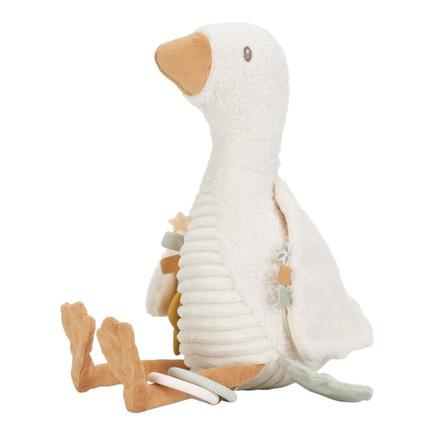 Peluche d'activité Oie Newborn Naturals Blanc LITTLE DUTCH - 3