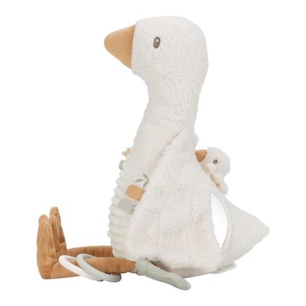 Peluche d'activité Oie Newborn Naturals Blanc LITTLE DUTCH - 4