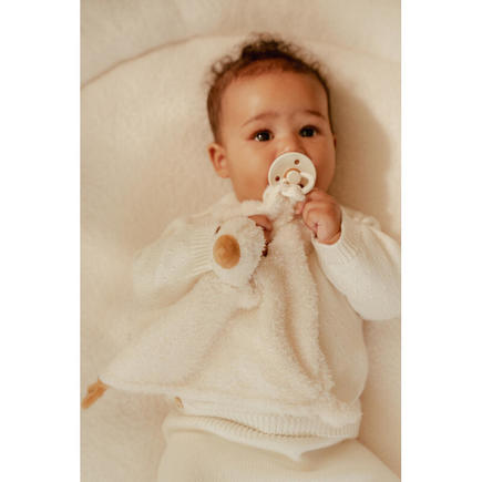 Doudou carré Oie Newborn Naturals Blanc LITTLE DUTCH - 4