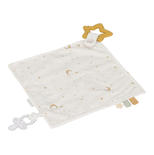 Doudou carré avec anneau de dentition Newborn Naturals Blanc