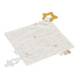 Doudou carré avec anneau de dentition Newborn Naturals Blanc LITTLE DUTCH