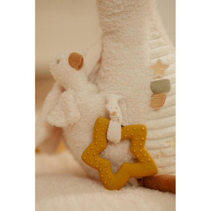 Peluche d'activité Oie Newborn Naturals Blanc LITTLE DUTCH - 7
