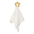 Doudou carré avec anneau de dentition Newborn Naturals Blanc LITTLE DUTCH - 4