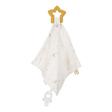 Doudou carré avec anneau de dentition Newborn Naturals Blanc LITTLE DUTCH - 3