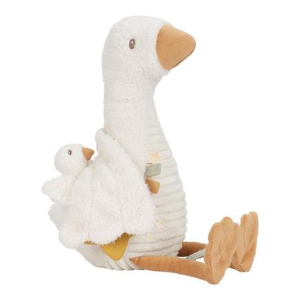 Peluche d'activité Oie Newborn Naturals Blanc LITTLE DUTCH - 2