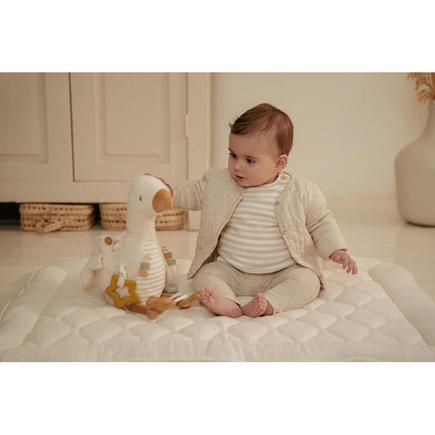 Peluche d'activité Oie Newborn Naturals Blanc LITTLE DUTCH - 8