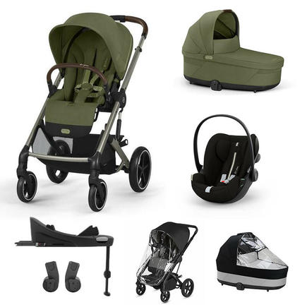 Poussette TRIO Balios S Lux + Nacelle Cot S Lux + Siège auto Cloud G Plus SET XL Moss Green CYBEX