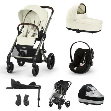 Poussette TRIO Balios S Lux + Nacelle Cot S Lux + Siège auto Cloud G Plus SET XL Seashell Beige CYBEX