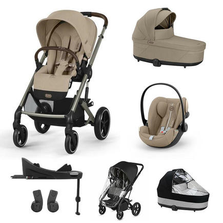 Poussette TRIO Balios S Lux + Nacelle Cot S Lux + Siège auto Cloud G Plus SET XL Almond Beige CYBEX