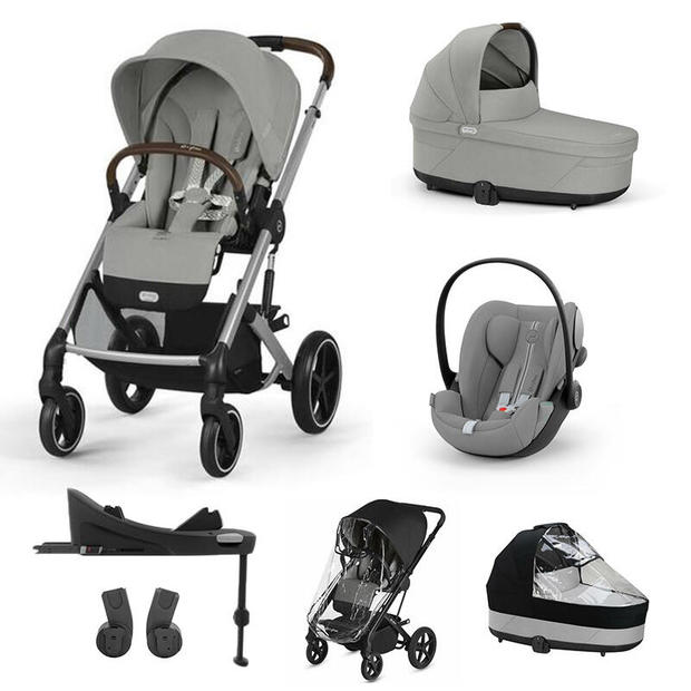 Poussette TRIO Balios S Lux + Nacelle Cot S Lux + Siège auto Cloud G Plus SET XL Stone Grey CYBEX