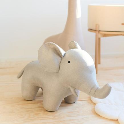 Peluche Eléphant lin - Beige CHILDHOME - 5