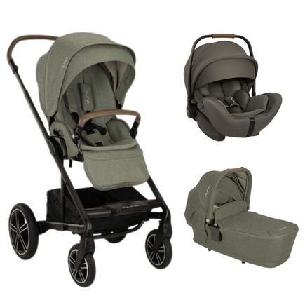 Poussette TRIO Mixx Next + Siège-auto Arra Flex + Nacelle Mixx Pine NUNA