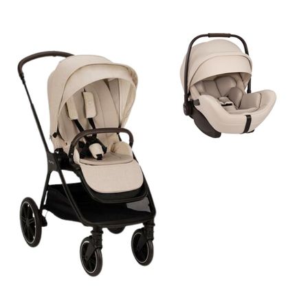 Poussette DUO TRIV LX + Siège-auto Arra Flex Biscotti NUNA