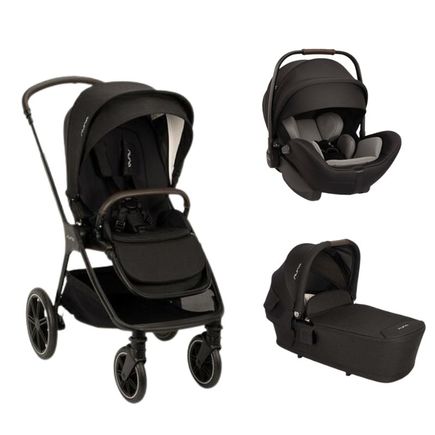 Poussette TRIV LX + Siège-auto Arra Flex + Nacelle Lytl Caviar NUNA