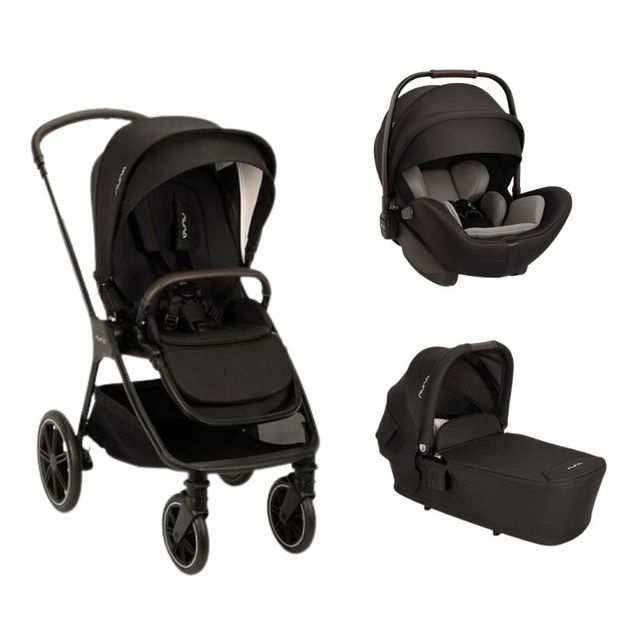 Poussette TRIV LX + Siège-auto Arra Flex + Nacelle Lytl Caviar NUNA