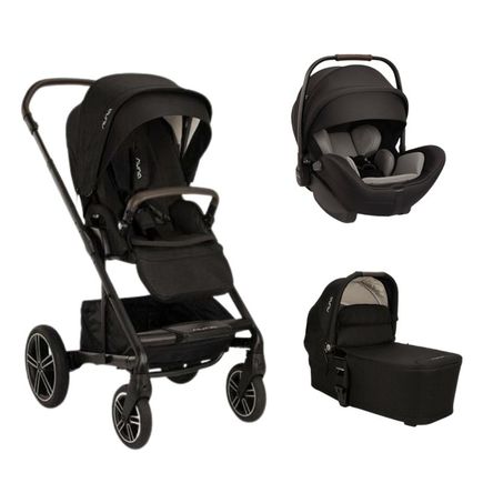 Poussette TRIO Mixx Next + Siège-auto Arra Flex + Nacelle Mixx Caviar NUNA