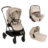 Poussette TRIO Triv Next + Siège-auto Arra Flex + Nacelle Lytl Biscotti