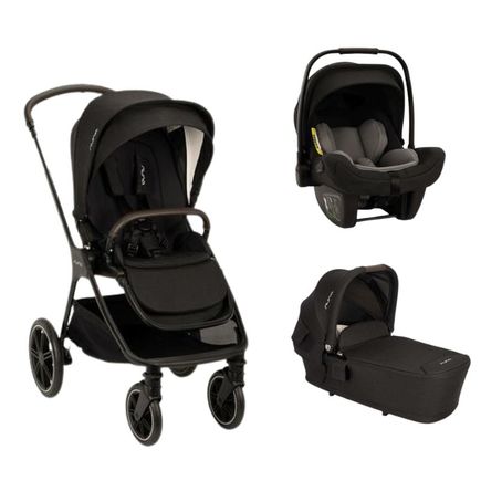 Poussette TRIV LX + Siège-auto Pipa Next + Nacelle Lytl Caviar NUNA