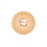 Bol en silicone à ventouse Gnawy le paresseux Beige
