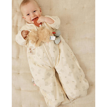 F&O Sac de couchage 100cm manches amovibles coton - Blanc NOUKIE 'S - 3