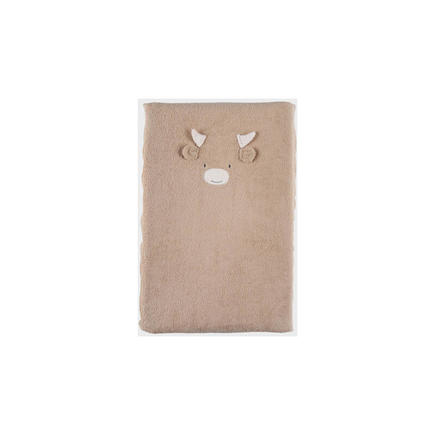 F&O Matelas à langer 45X67 + Housse éponge - Fluffy - Beige NOUKIE 'S