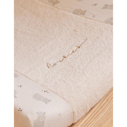 F&O Housse de matelas à langer + mousseline blanc - Ecru NOUKIE 'S - 4