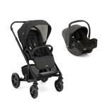 Poussette DUO Chrome + Coque I-Snug 2 + Adaptateurs + Habillage pluie Shale